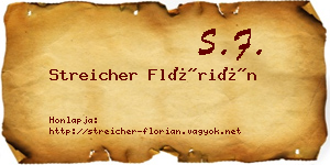 Streicher Flórián névjegykártya